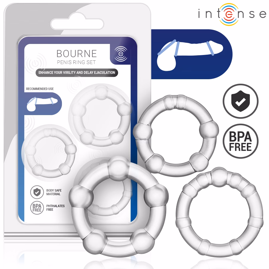 INTENSE - BOURNE SET DE 3 ANILLOS