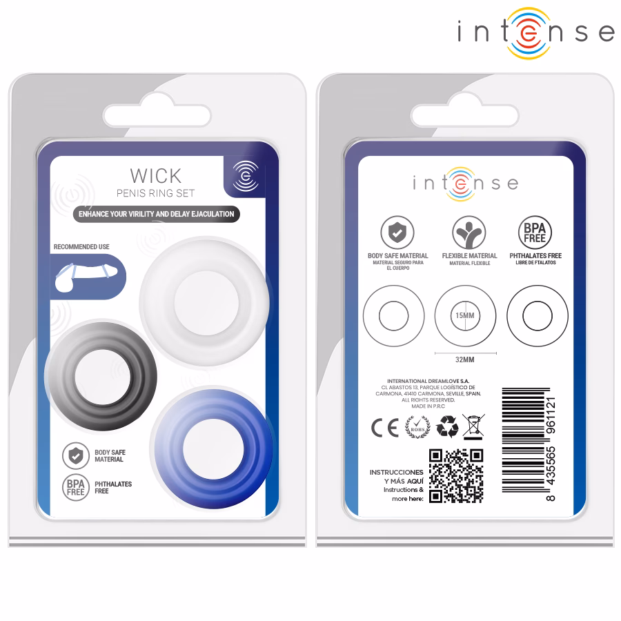 INTENSE - WICK SET DE 3 ANILLOS VARIOS COLORES - Imagen 5
