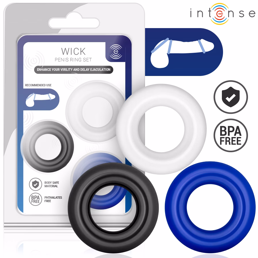 INTENSE - WICK SET DE 3 ANILLOS VARIOS COLORES
