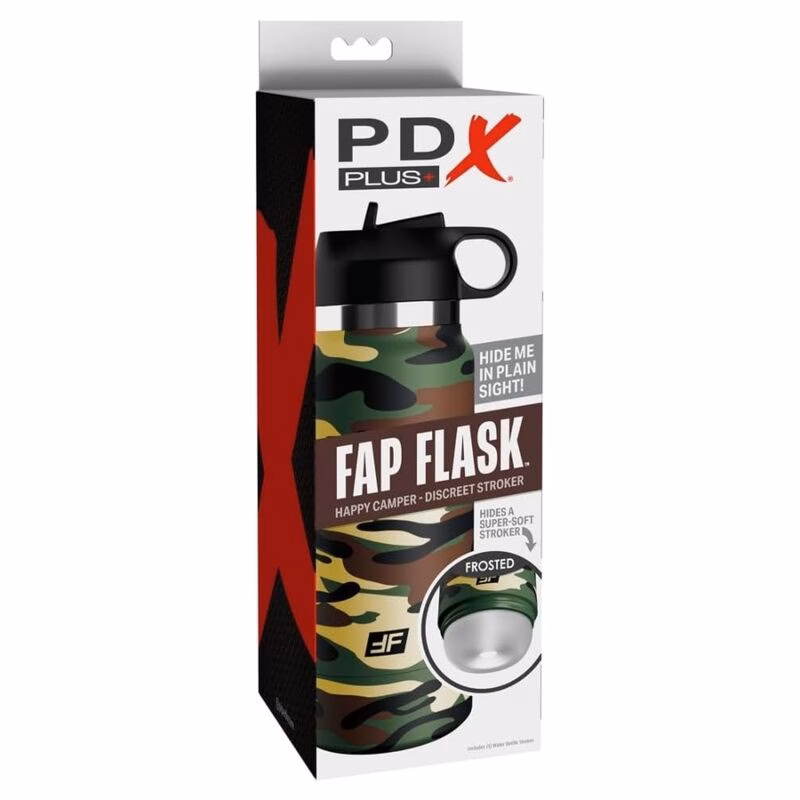 PDX PLUS - MASTURBADOR DISCRETO FAP FLASK HAPPY CAMPER CAMUFLAJE - Imagen 5