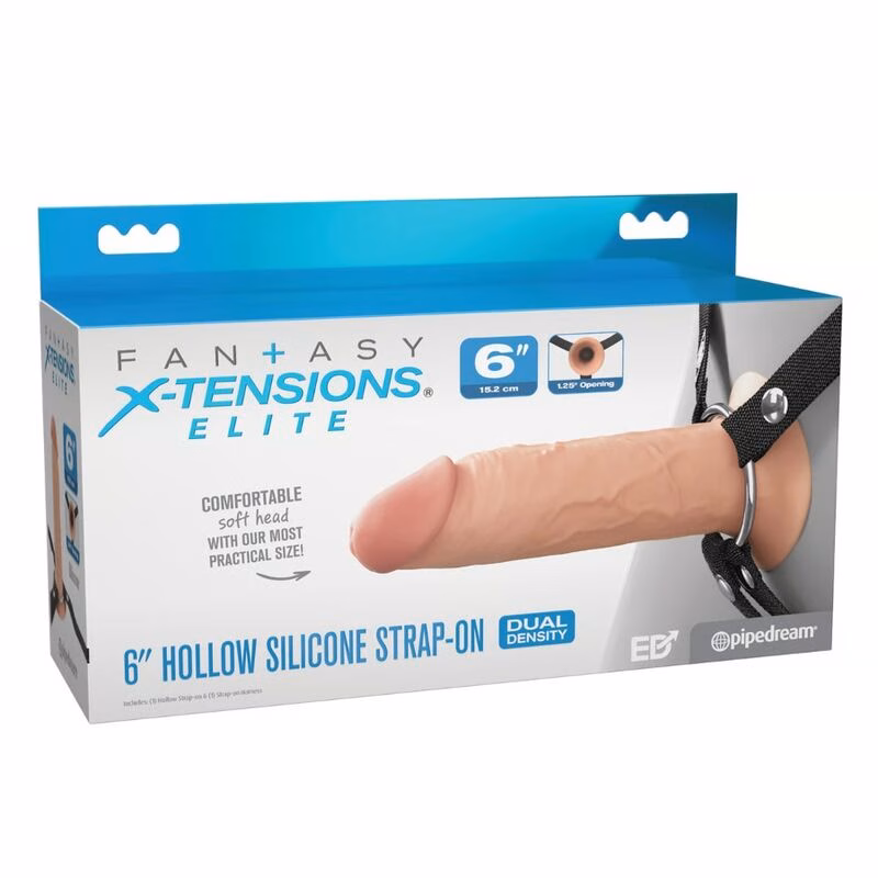 FANTASY X-TENSIONS ELITE - ARNÉS CON DILDO HUECO DE SILICONA 15,2 CM - Imagen 6