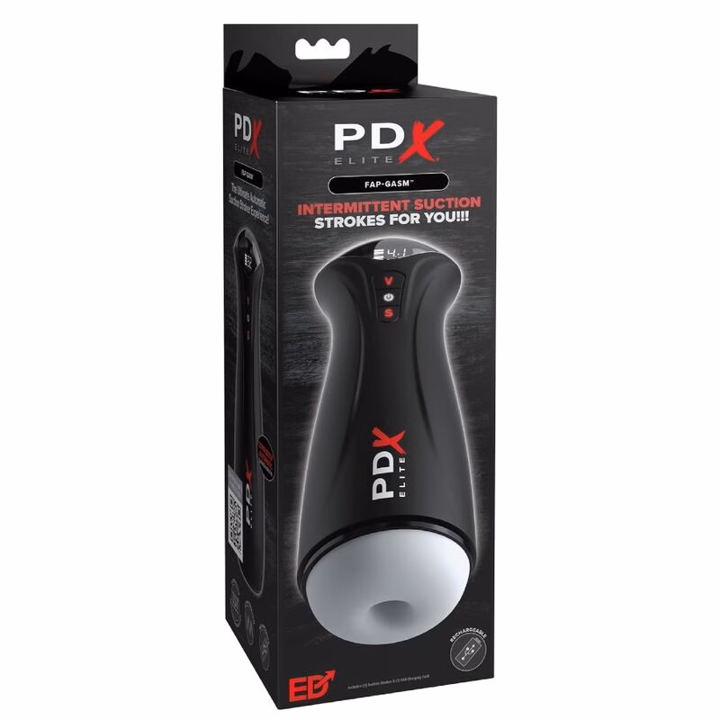 PDX ELITE - MASTURBADOR MASCULINO FAP-GASM CLEAR CON SUCCIÓN INTERMITENTE - Imagen 5