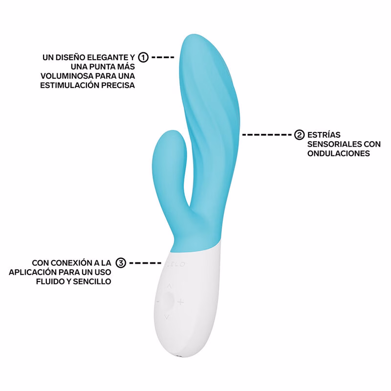 LELO - INA TWIST VIBRADOR RABBIT PUNTO G Y CLÍTORIS TURQUESA - Imagen 3