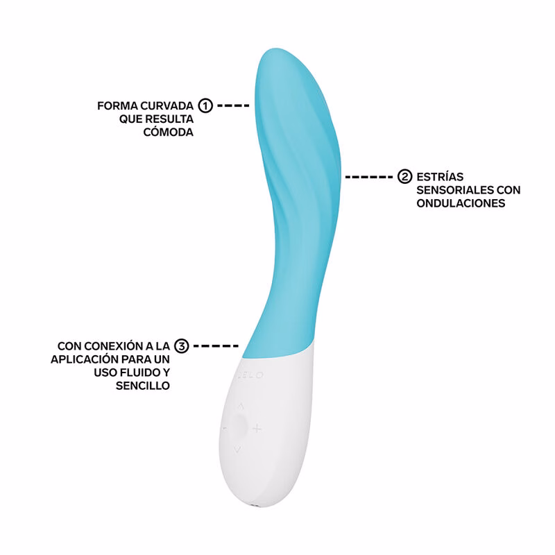 LELO - MONA TWIST VIBRADOR PARA PUNTO G RECARGABLE APP CONTROL LAVANDA TURQUESA - Imagen 3