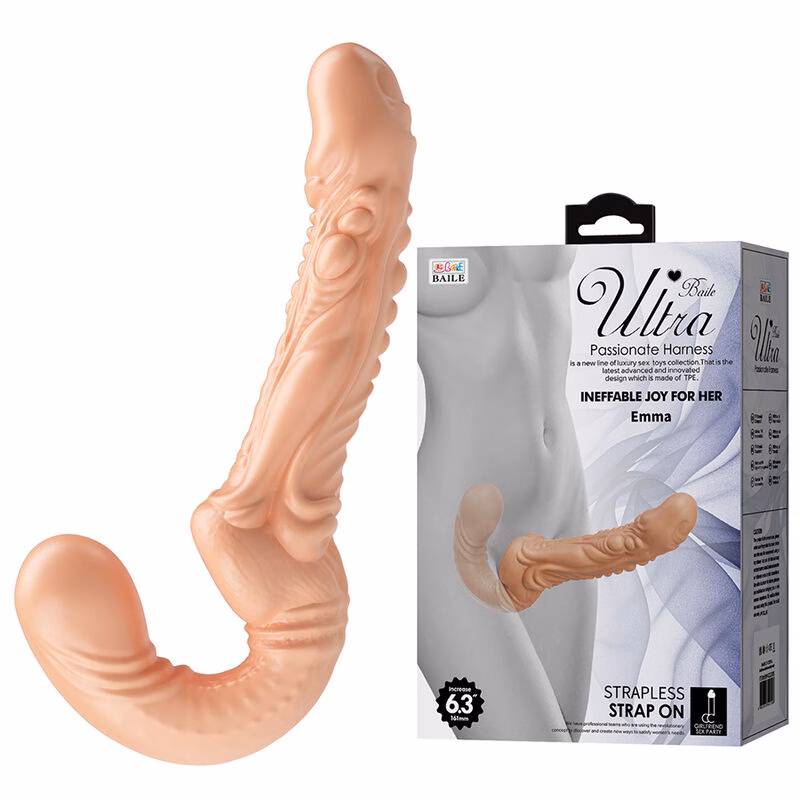 BAILE - EMMA STRAP-ON DOBLE PENETRACIÓN TEXTURIZADO NATURAL - Imagen 2