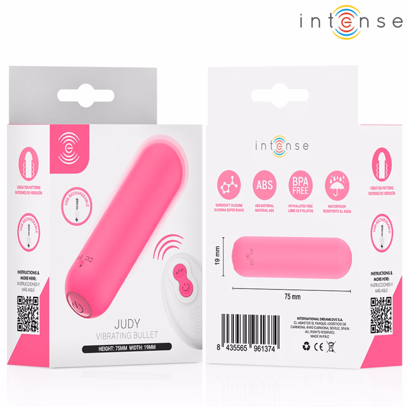INTENSE - JUDY BALA VIBRADORA RECARGABLE CON CONTROL REMOTO ROSA - Imagen 5