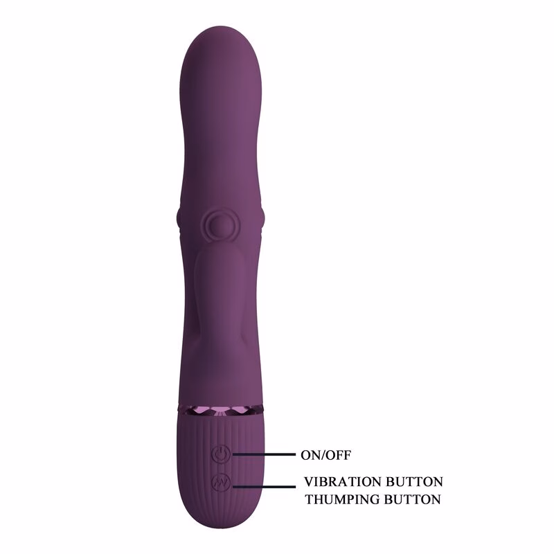 PRETTY LOVE - ZACH VIBRADOR RABBIT RECARGABLE CON EMPUJE 5+5 FUNCIONES - Imagen 4