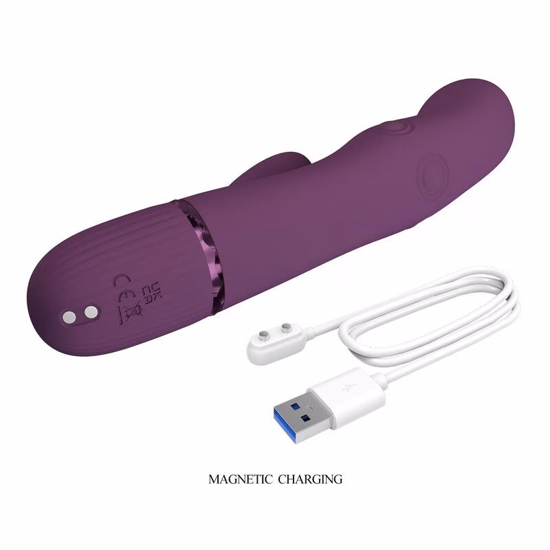 PRETTY LOVE - ZACH VIBRADOR RABBIT RECARGABLE CON EMPUJE 5+5 FUNCIONES - Imagen 5