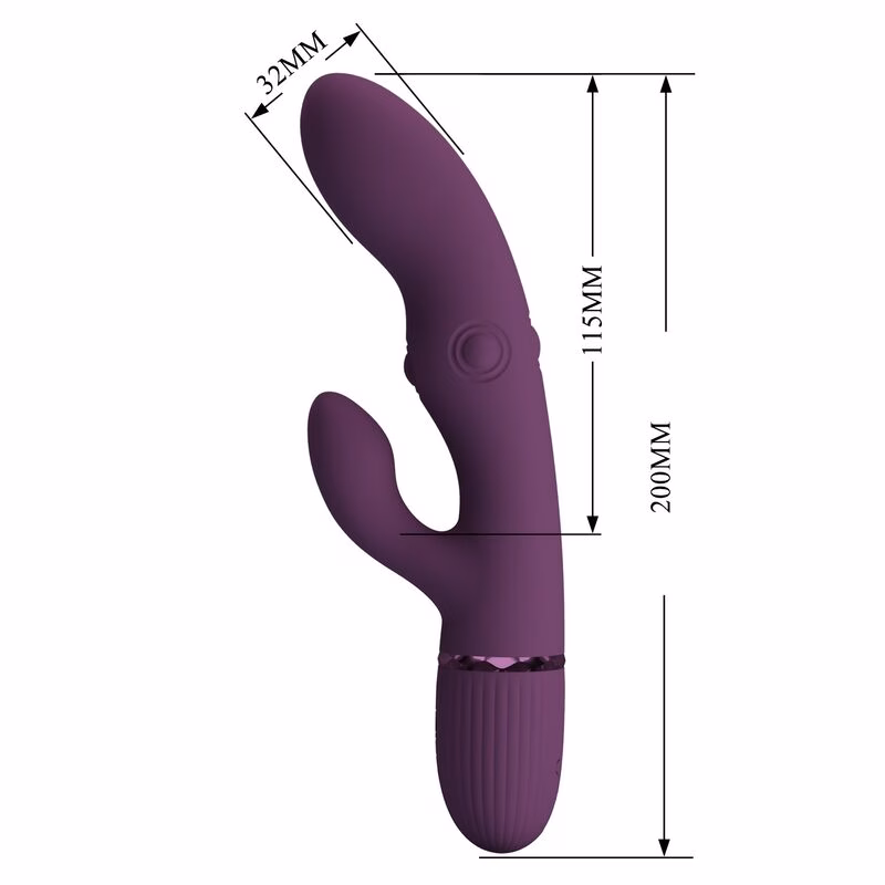 PRETTY LOVE - ZACH VIBRADOR RABBIT RECARGABLE CON EMPUJE 5+5 FUNCIONES - Imagen 10