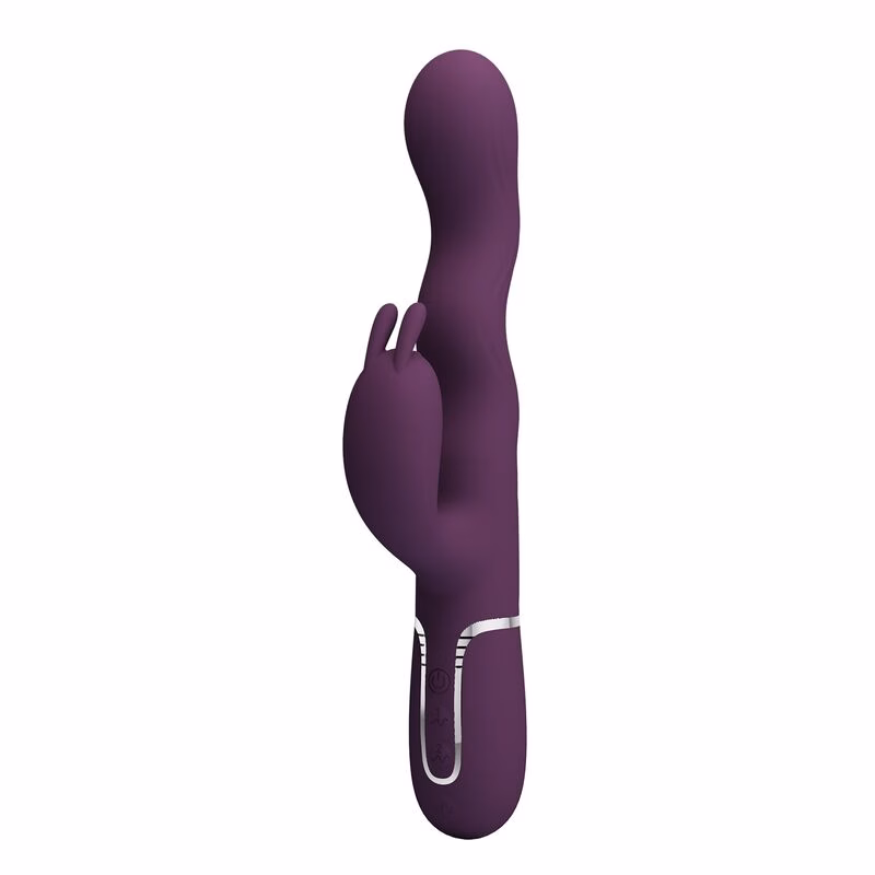 PRETTY LOVE - VIBRADOR RABBIT LOURSEN CON MOVIMIENTO OSCILANTE Y 7 VIBRACIONES RECARGABLE USB MORADO - Imagen 2