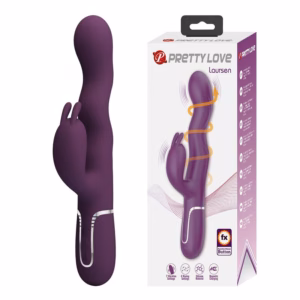 PRETTY LOVE - VIBRADOR RABBIT LOURSEN CON MOVIMIENTO OSCILANTE Y 7 VIBRACIONES RECARGABLE USB MORADO