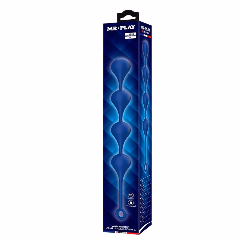 MR PLAY - BOLAS ANALES SILICONA AZUL TALLA L 42,6 CM - Imagen 3