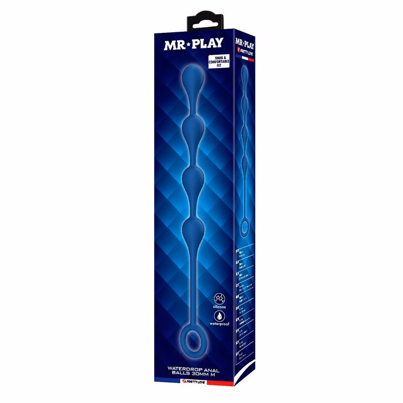 MR PLAY - BOLAS ANALES SILICONA AZUL TALLA M 33 CM - Imagen 3
