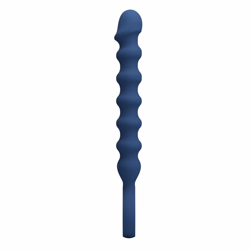 MR PLAY - BOLAS ANALES Y PLUG ANAL SILICONA AZUL -Ø- 3,4 CM - 28,5 CM - Imagen 5
