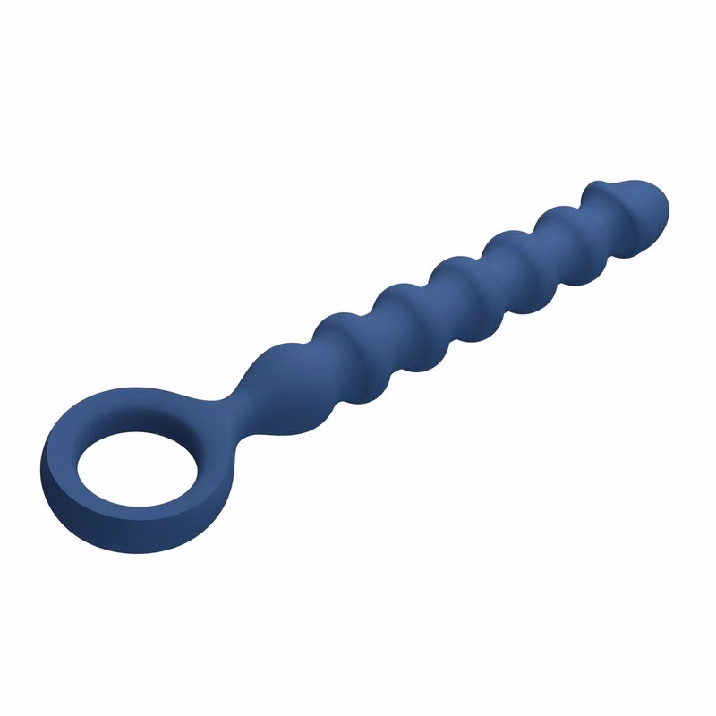 MR PLAY - BOLAS ANALES Y PLUG ANAL SILICONA AZUL -Ø- 3,4 CM - 28,5 CM - Imagen 6
