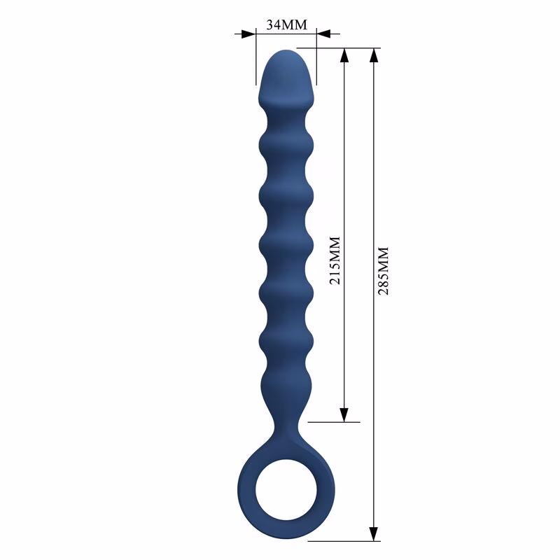 MR PLAY - BOLAS ANALES Y PLUG ANAL SILICONA AZUL -Ø- 3,4 CM - 28,5 CM - Imagen 9