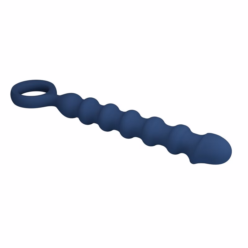 MR PLAY - BOLAS ANALES Y PLUG ANAL SILICONA AZUL -Ø- 3,4 CM - 28,5 CM - Imagen 7