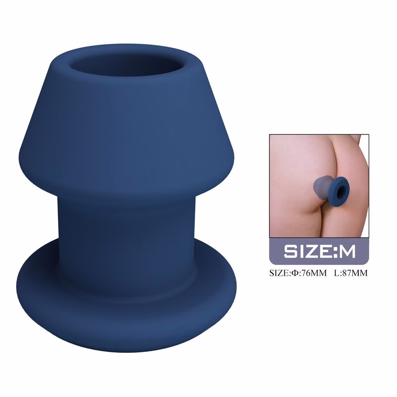 MR PLAY - JACK PLUG ANAL HUECO SILICONA AZUL TALLA M - Imagen 2