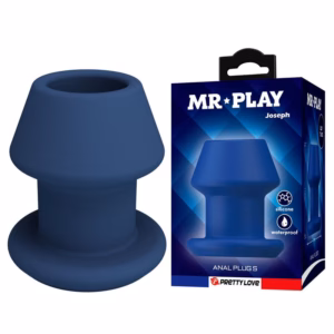 MR PLAY - JACK PLUG ANAL HUECO SILICONA AZUL TALLA S