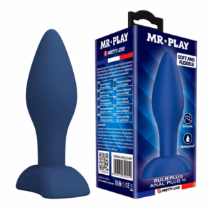 MR PLAY - PLUG ANAL CÓNICO SILICONA AZUL M