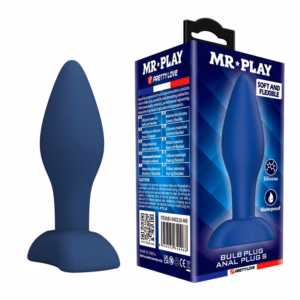 MR PLAY - PLUG ANAL CÓNICO SILICONA AZUL S