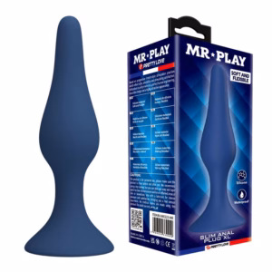 MR PLAY - PLUG ANAL CÓNICO SILICONA AZUL XL