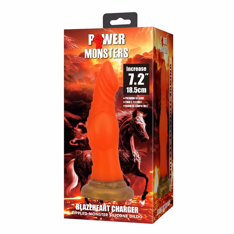 POWER MONSTERS - BLAZEHEART CHARGER DILDO 18,5 CM Ø 4,5 CM - Imagen 3