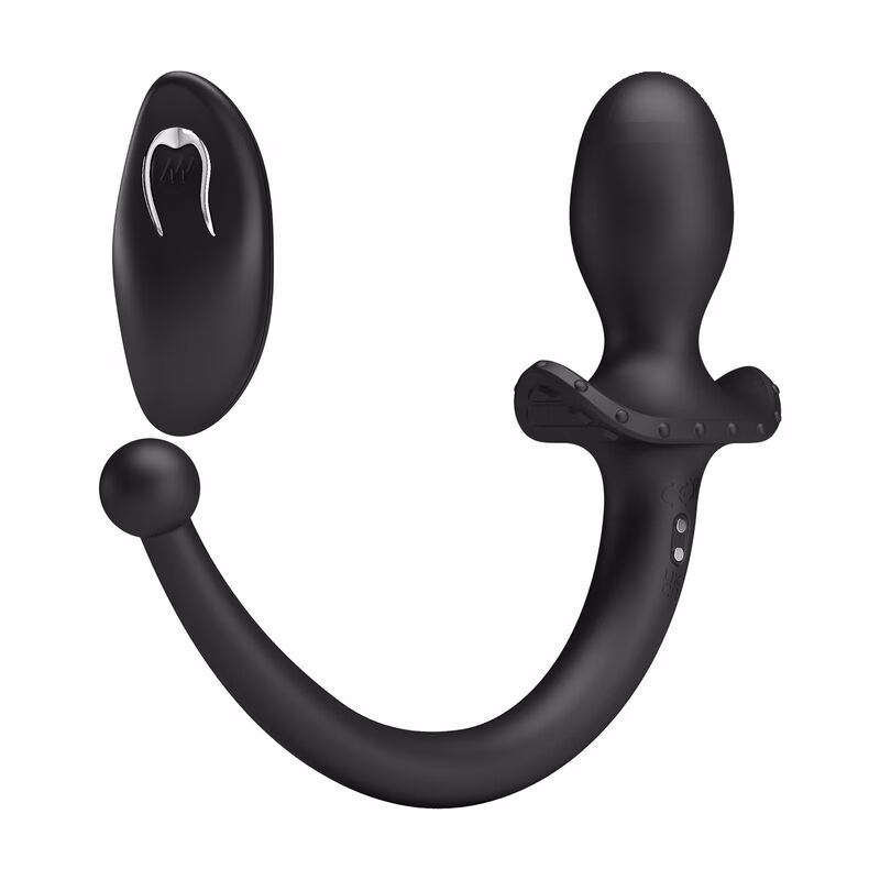 MR PLAY - VIBRADOR ANAL Y PERINEAL CON CONTROL REMOTO INALÁMBRICO NEGRO - Imagen 3