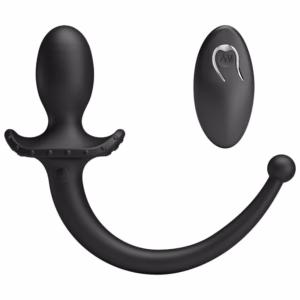 MR PLAY - VIBRADOR ANAL Y PERINEAL CON CONTROL REMOTO INALÁMBRICO NEGRO