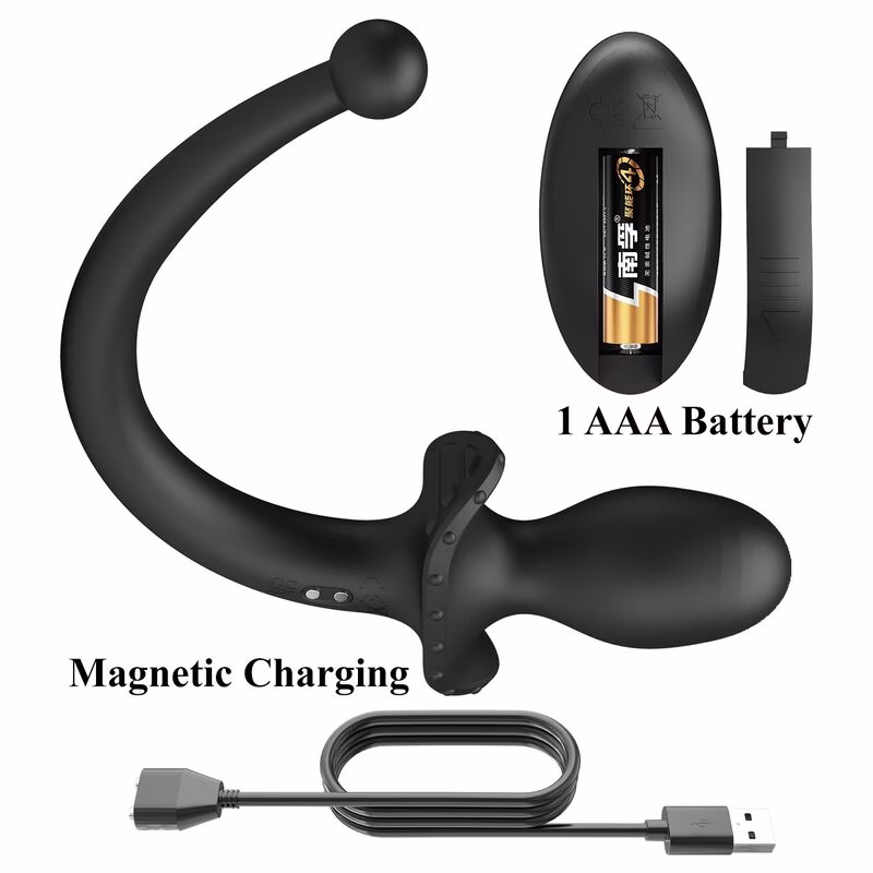 MR PLAY - VIBRADOR ANAL Y PERINEAL CON CONTROL REMOTO INALÁMBRICO NEGRO - Imagen 8