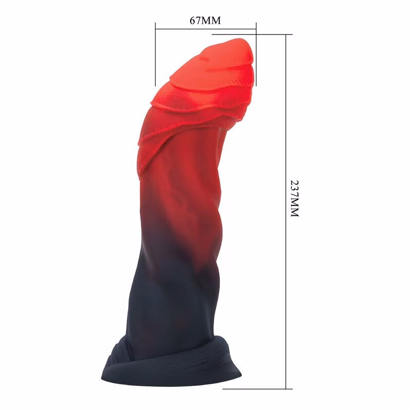 POWER MONSTERS - INFERNAL GOLIATH DILDO BICOLOR 25 CM Ø 6 CM - Imagen 5