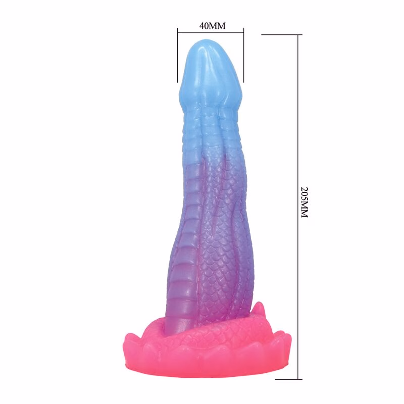 POWER MONSTERS - VOID PYTHON DILDO FANTASÍA CON VENTOSA 20,5 CM Ø 5,2 CM AZUL, LILA Y ROSA - Imagen 7