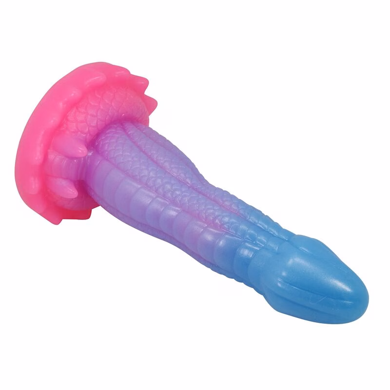 POWER MONSTERS - VOID PYTHON DILDO FANTASÍA CON VENTOSA 20,5 CM Ø 5,2 CM AZUL, LILA Y ROSA - Imagen 6