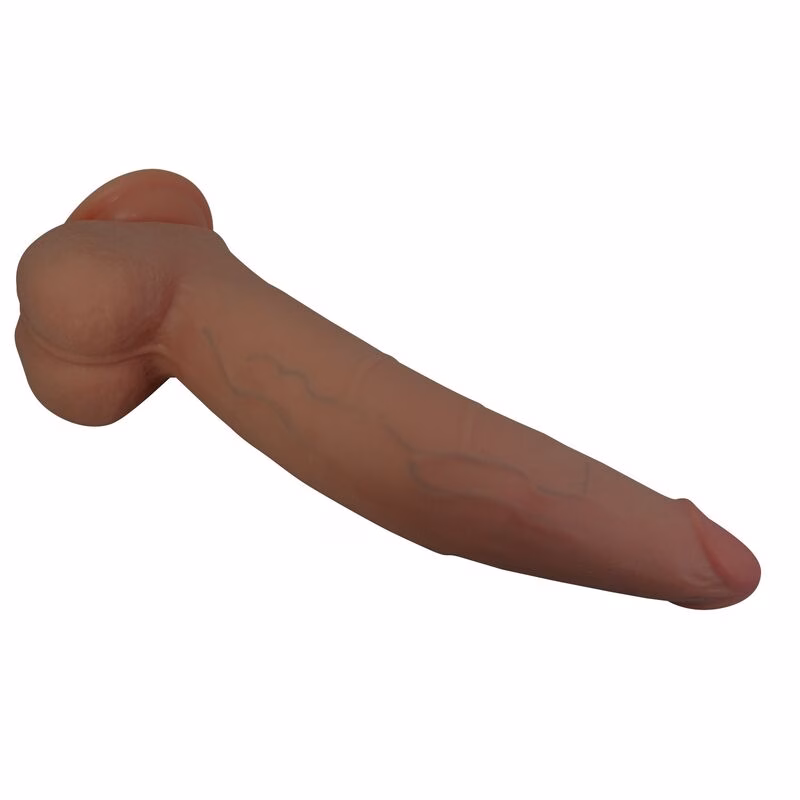 PRETTY LOVE - CUTHBERT DILDO REALÍSTICO FLEXIBLE 20 CM Ø 5 CM TPE MARRÓN - Imagen 4