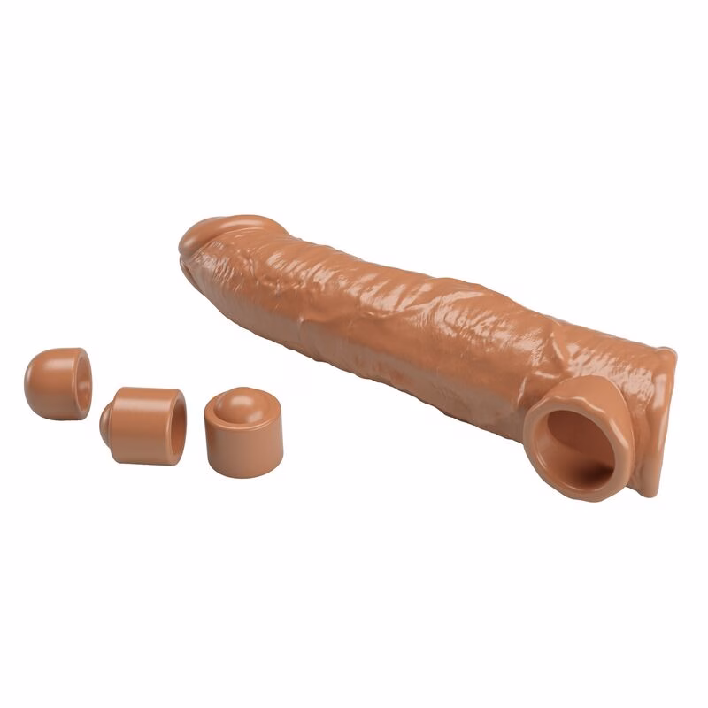 PRETTY LOVE - FUNDA EXTENSORA PARA PENE AJUSTABLE 26 CM Ø 4 CM COLOR NATURAL - Imagen 5