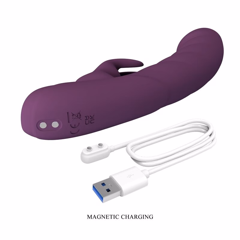 PRETTY LOVE - HARPER VIBRADOR RABBIT RECARGABLE 10 FUNCIONES MORADO - Imagen 8