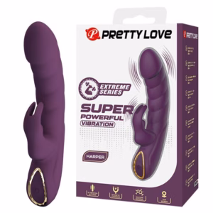 PRETTY LOVE - HARPER VIBRADOR RABBIT RECARGABLE 10 FUNCIONES MORADO