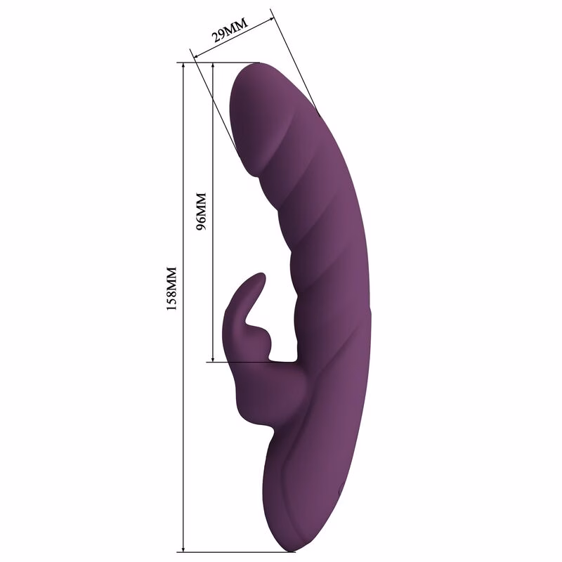 PRETTY LOVE - HARPER VIBRADOR RABBIT RECARGABLE 10 FUNCIONES MORADO - Imagen 10