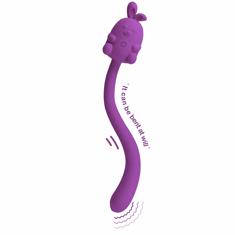PRETTY LOVE - VIBRADOR FLEXIBLE CUTE BUNNY FLIRTING STICK RECARGABLE USB MORADO - Imagen 5