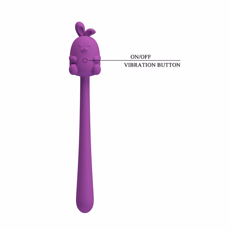PRETTY LOVE - VIBRADOR FLEXIBLE CUTE BUNNY FLIRTING STICK RECARGABLE USB MORADO - Imagen 2