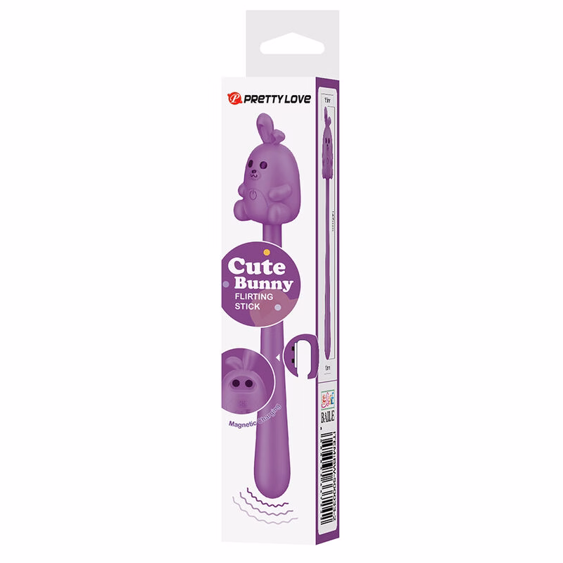 PRETTY LOVE - VIBRADOR FLEXIBLE CUTE BUNNY FLIRTING STICK RECARGABLE USB MORADO - Imagen 10