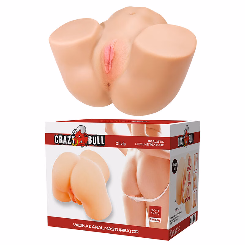 CRAZY BULL - OLIVIA MASTURBADOR VAGINAL Y ANAL DOBLE CON VIBRACIÓN