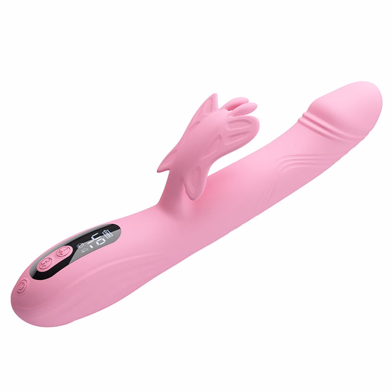 PRETTY LOVE - BELLA VIBRADOR RABBIT CON ESTIMULACIÓN MARIPOSA Y LED ROSA - Imagen 6