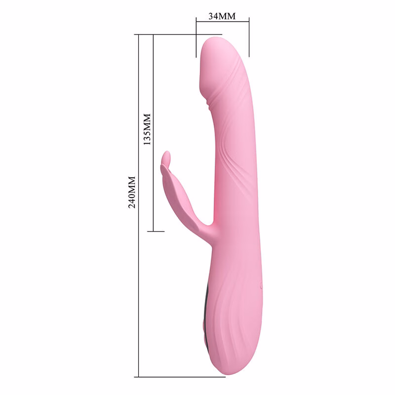 PRETTY LOVE - BELLA VIBRADOR RABBIT CON ESTIMULACIÓN MARIPOSA Y LED ROSA - Imagen 9