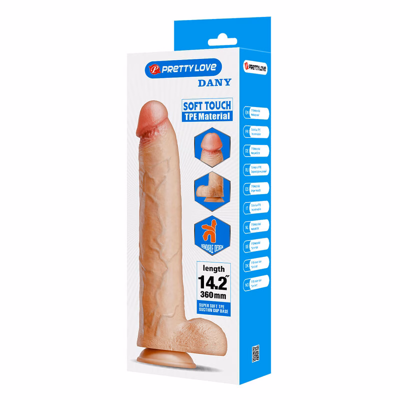 PRETTY LOVE - DANY DILDO REALÍSTICO FLEXIBLE CON VENTOSA 36 CM -Ø- 5,6 CM - Imagen 8