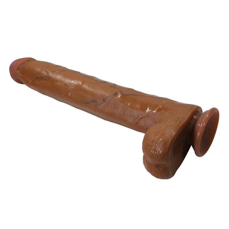 PRETTY LOVE - DANY DILDO REALÍSTICO FLEXIBLE CON VENTOSA 36 CM -Ø- 5,6 CM MARRÓN - Imagen 4