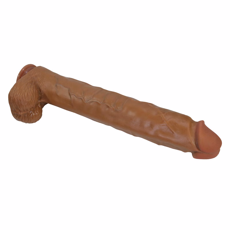 PRETTY LOVE - PAT DILDO REALÍSTICO FLEXIBLE CON VENTOSA 40 CM -Ø- 6 CM MARRÓN - Imagen 3