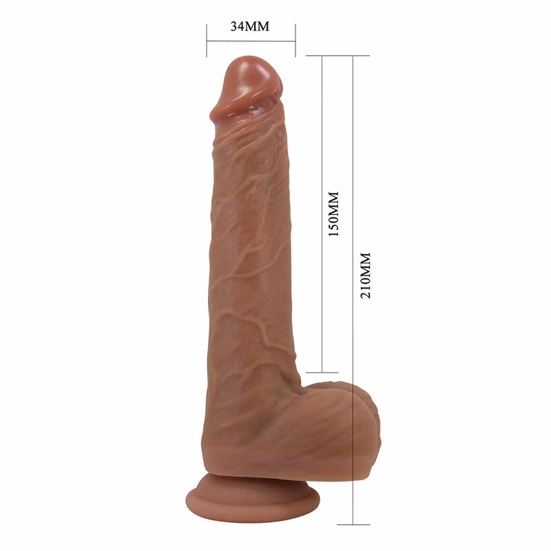 PRETTY LOVE - JONATHAN VIBRADOR REALÍSTICO CON EMPUJE MARRÓN CONTROL REMOTO - Imagen 8