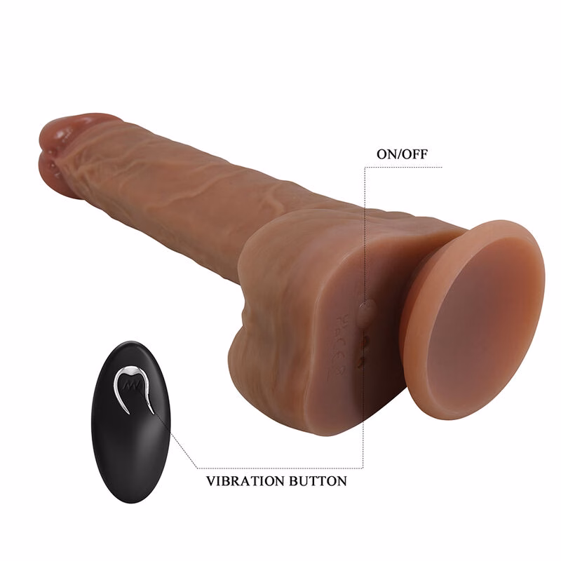 PRETTY LOVE - JONATHAN VIBRADOR REALÍSTICO CON EMPUJE MARRÓN CONTROL REMOTO - Imagen 3