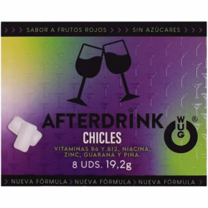WUG After Drink  El chicle funcional que te ayuda a recuperar energía tras la noche BLISTER 8 UDS